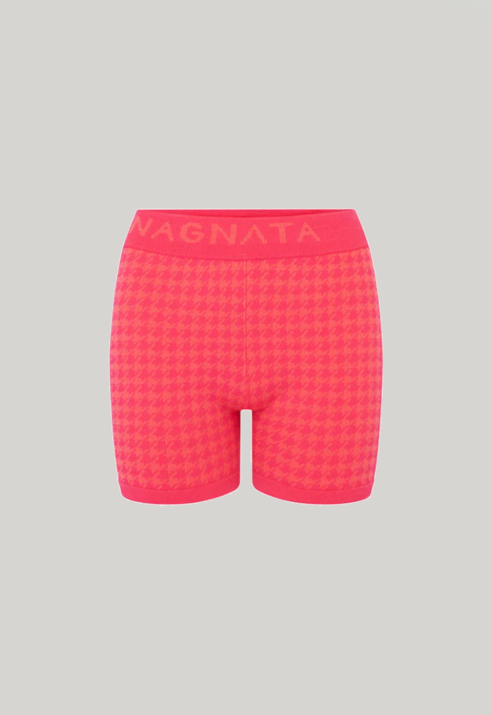 Jac+Jack NAGNATA CHECKED OUT KNIT SHORT in Hot Pink/Neon Pink